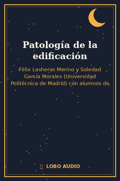 Portada de Patología de la edificación