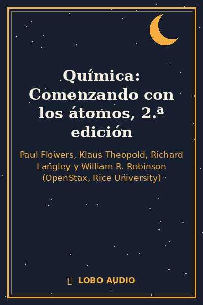 Portada de Química: Comenzando con los átomos, 2.ª edición