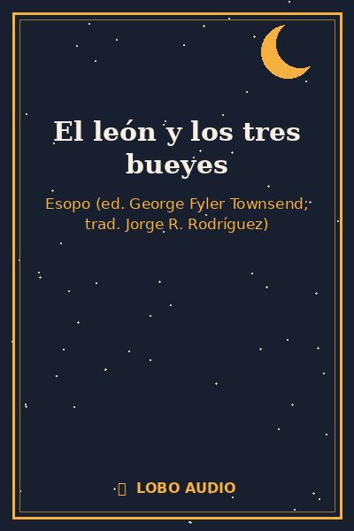 Portada de El león y los tres bueyes