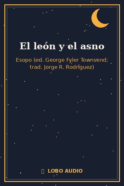 Portada de El león y el asno
