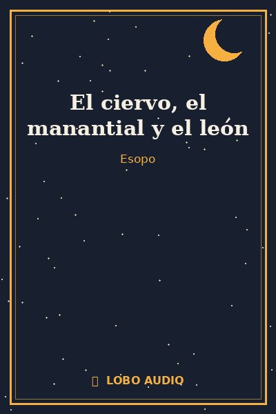Portada de El ciervo, el manantial y el león